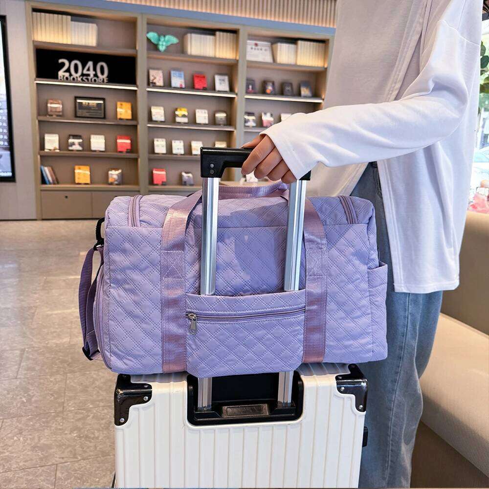 2pieces largecapacity womens maternity storage suitcase additional boarding sports fiess bag can be worn on one shoulder crossbody and water