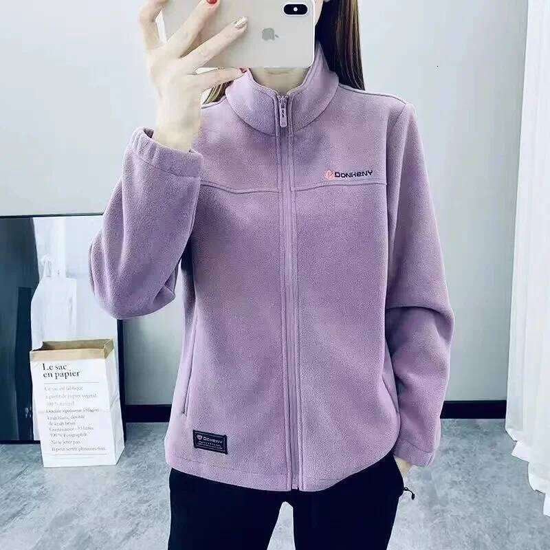 Women's Fleece Jacket Autumn Winter 2025, New Warm Coat, Plus Size Quilted Outerwear, Sports Collar Jackets, Cold Weather Jackets for Women
