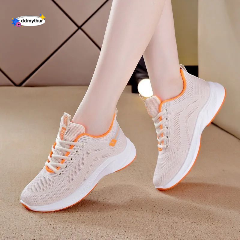 2024 Spring New Fashion Versatile Sneakers Running Breathable Soft Sole Non-Slip Women's Trendy Mesh Shoes ddmythur