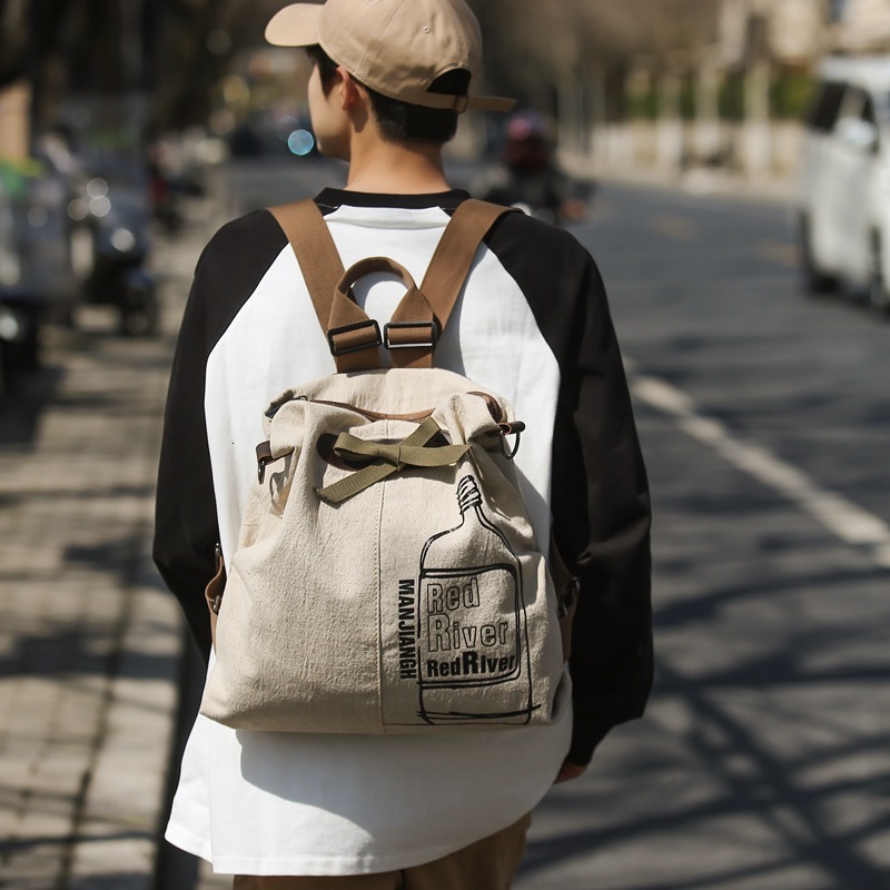 High quality brand new high-quality free designer bag new Korean style large capacity backpack high-end commuting cotton and linen backpack new free d