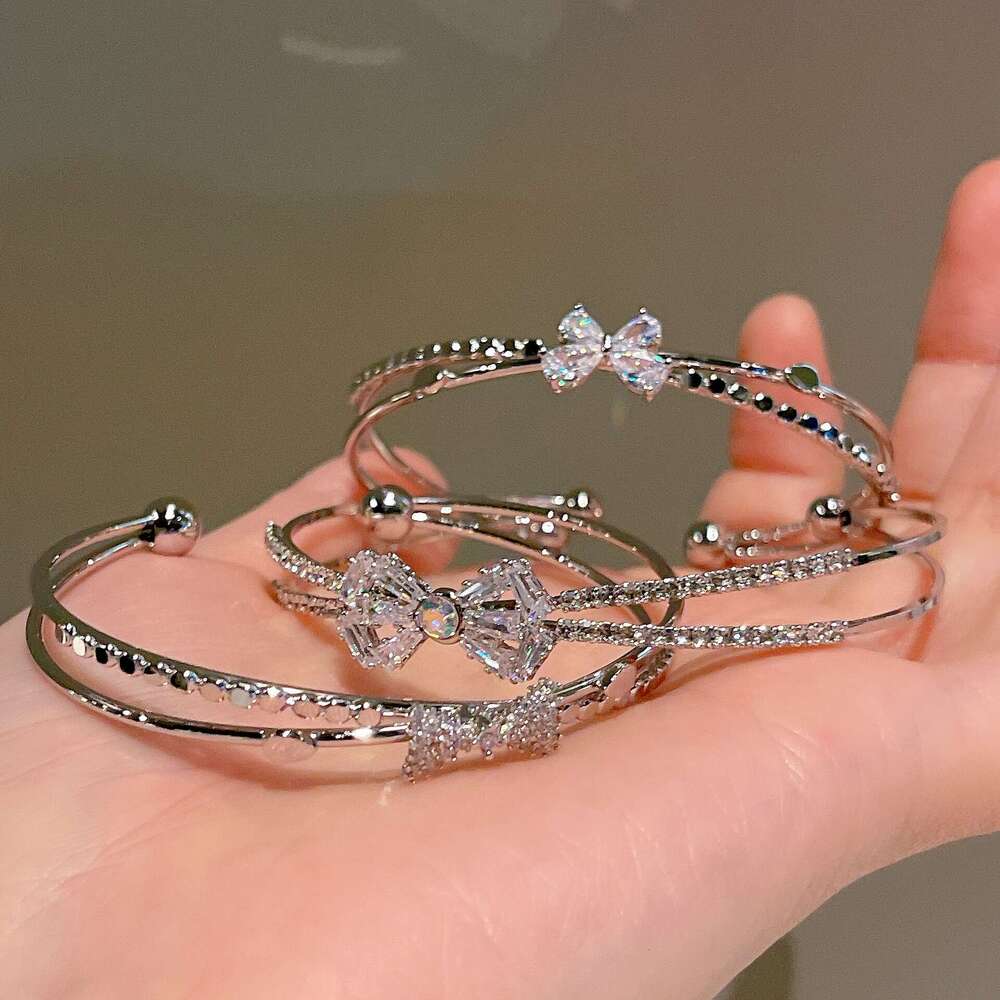 JOJO Ultra-Fine Light Bracelet Sier Niche Bowknot Wristband Sweet High-End Sense Jewelry