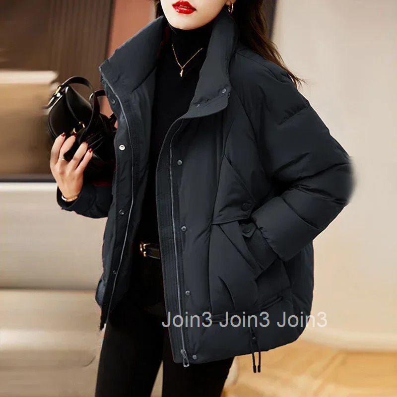 Down Coats for Women Loose Casual Jackets Thick Parkas Woman Outdoor Clothes Luxury Modern Demi-season Cheap 2025 Trend Youthful