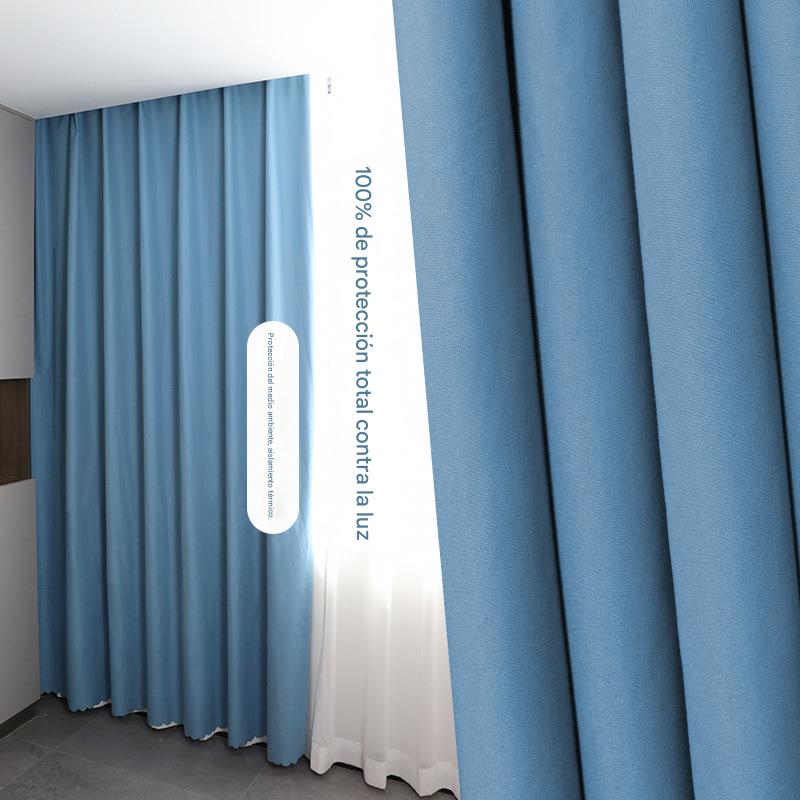 A549 curtains are not transparent and blackout balcony bedroom Roman rod new blackout curtain for rental houses waterproof sun protection wholesale