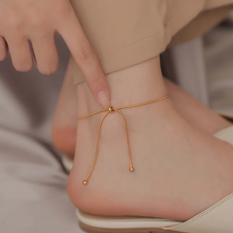 RAKOL Fashion Cubic Zirconia Geometric Pendant Anklets For Women INS 2023 Trendy Beach Accessories Hawaii Party Gift Jewelry 250606