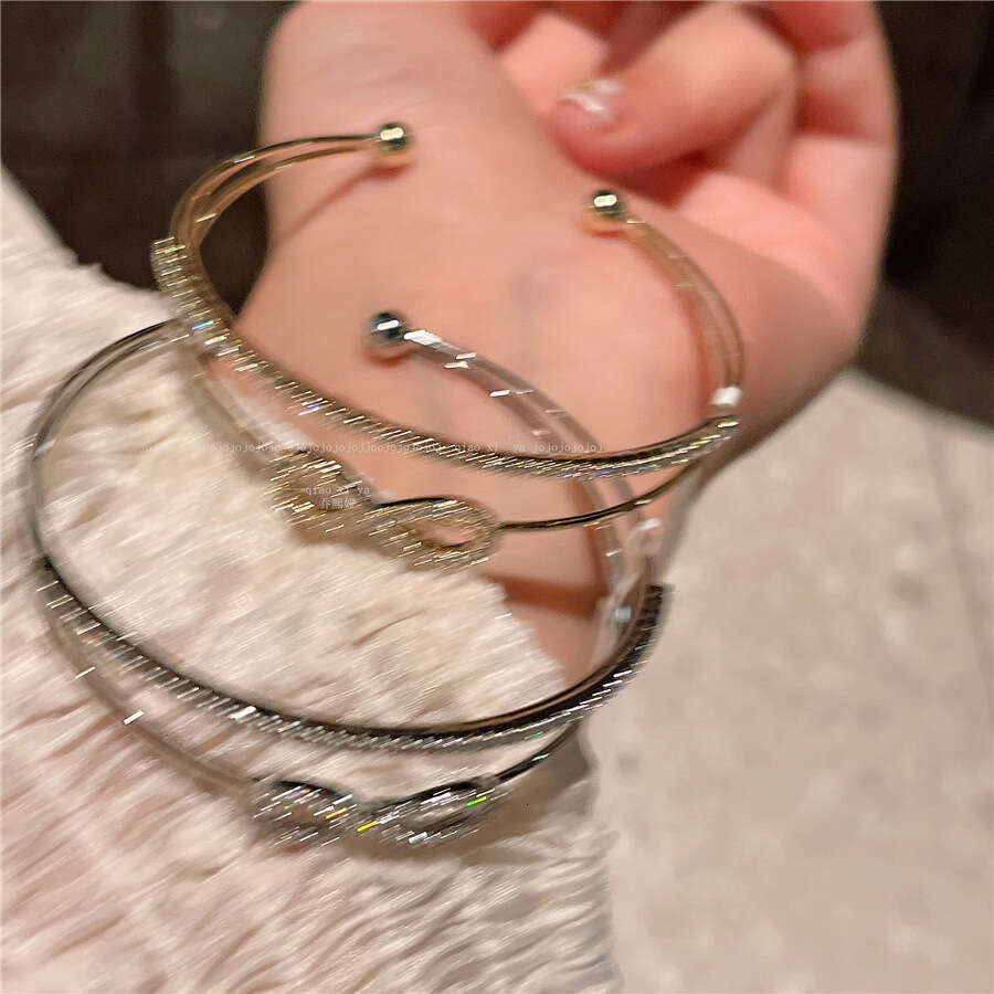 Adjustable Open Full Figure Eight Round Circle Beautiful Must Share with Everyone Jewelry Double Layer Bracelet