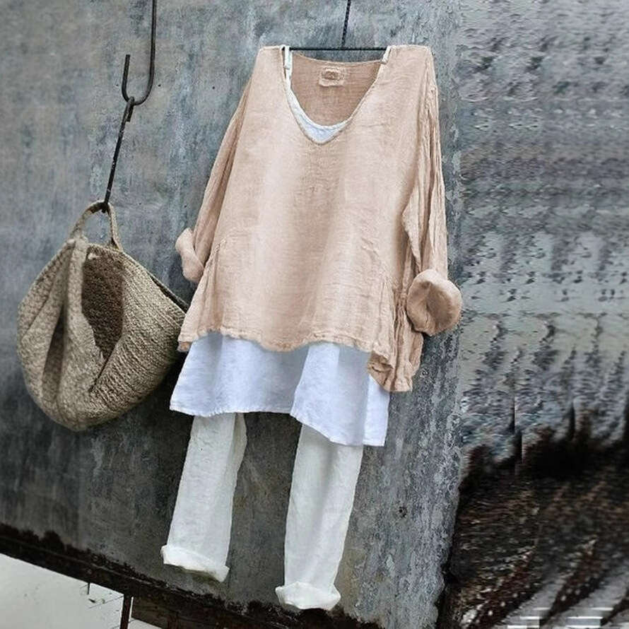 Summer New Women's Loose Casual Long Sleeve 3D Printed Pullover T-Shirt B5