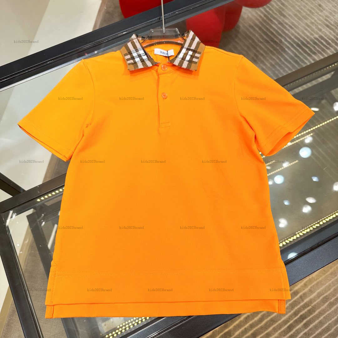 New kids POLO shirt Minimalist design child t shirt baby T-shirt summer boy Short sleeve Cotton girl lapel tees A230X07N056