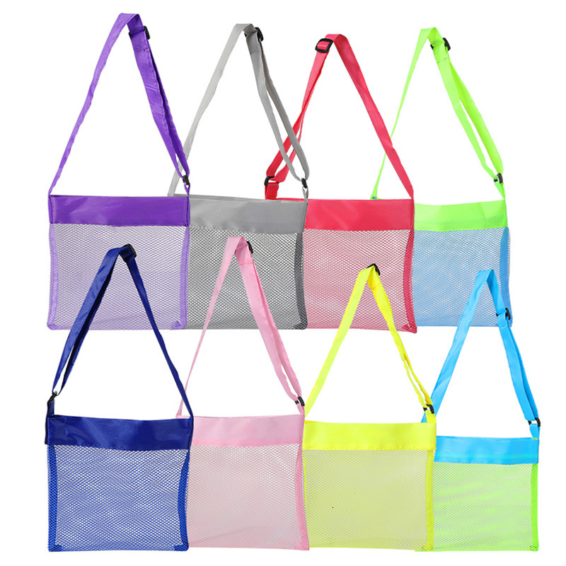 Colorful Children's Toy Storage Shell Baby Crossbody Miscellaneous Mesh Hollow Beach Bag