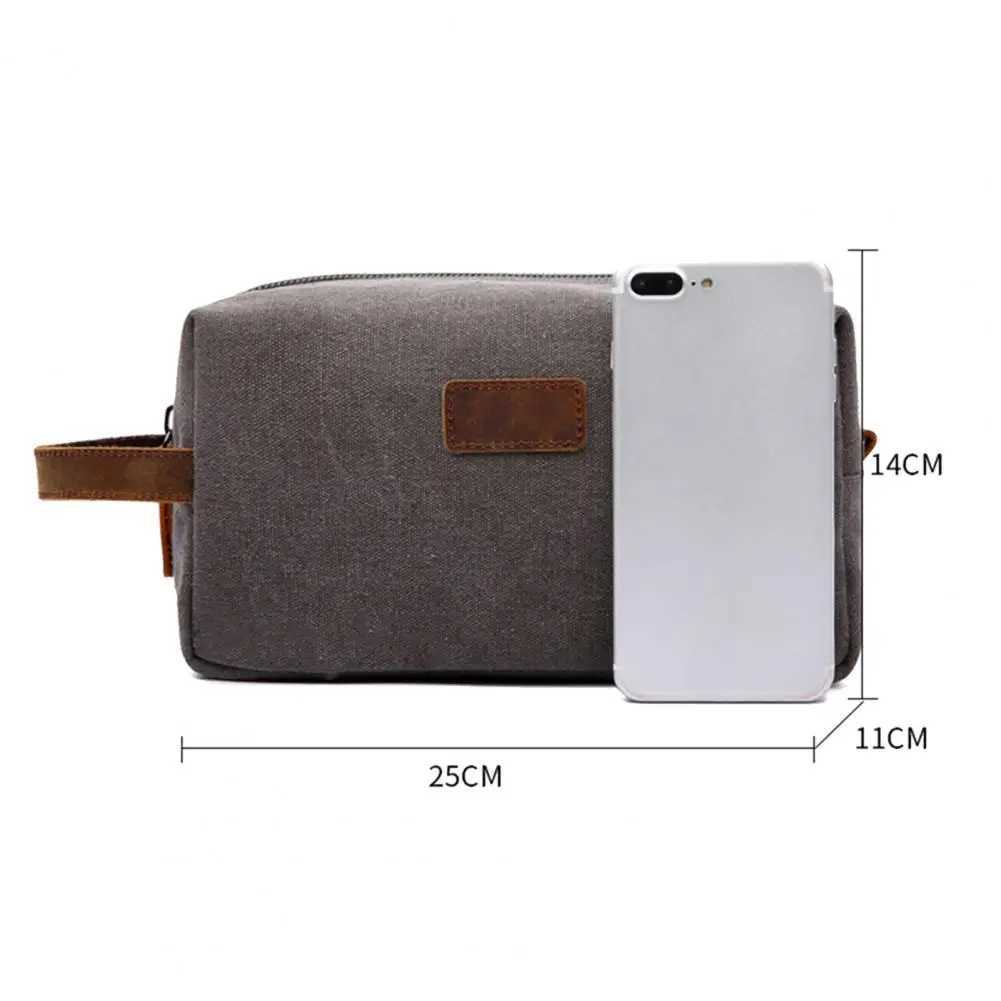 Portable Women Canvas Bag Wear-resistant Toiletry Bag Cosmetic Makeup Pouch Organizer Mens FAshion Zipper Bag For Travel W250618