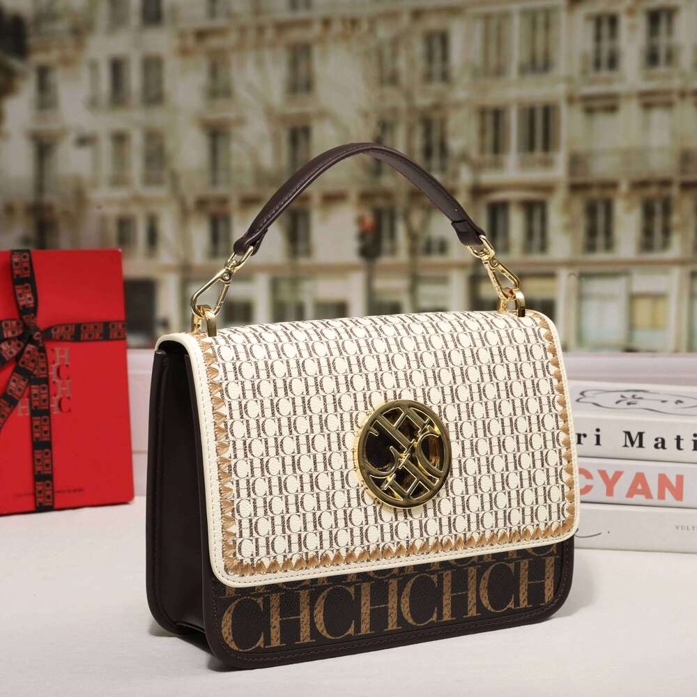 CH Solid Shoulder Dark Letter Emed Ladies Party Bag Exquisite Brand Fashion Design Handbag Classic