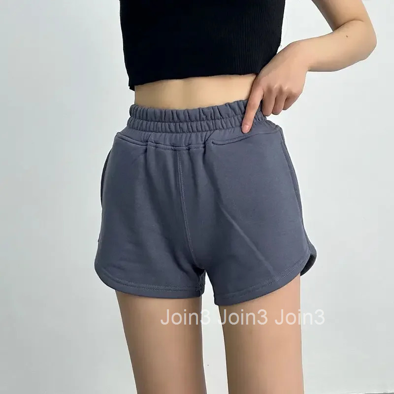 Shorts for Women Gym Light Gray Mid Waist Elastic Running Woman Short Pants Japanese 2000s Style Jorts Cheap Trend 2025 Kpop XL