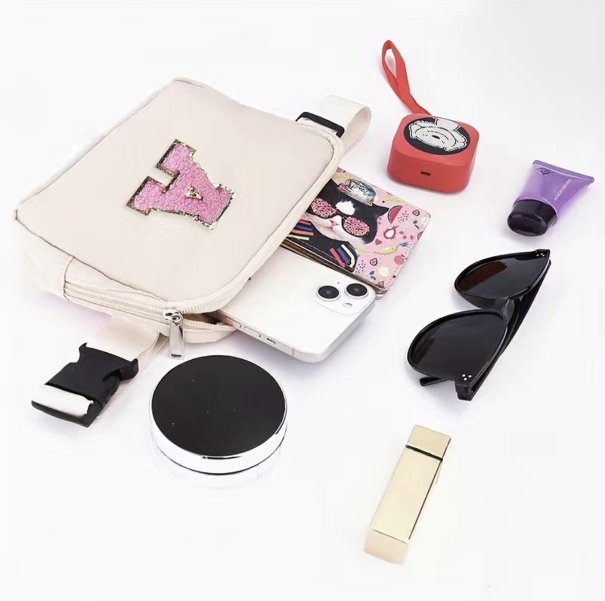 Free Shipping 2025 New Designer Bag Casual High-quality Shopping Bag Nylon Letter Women's Fashionable Waist Bag Running Adjustable Shoulder Strap