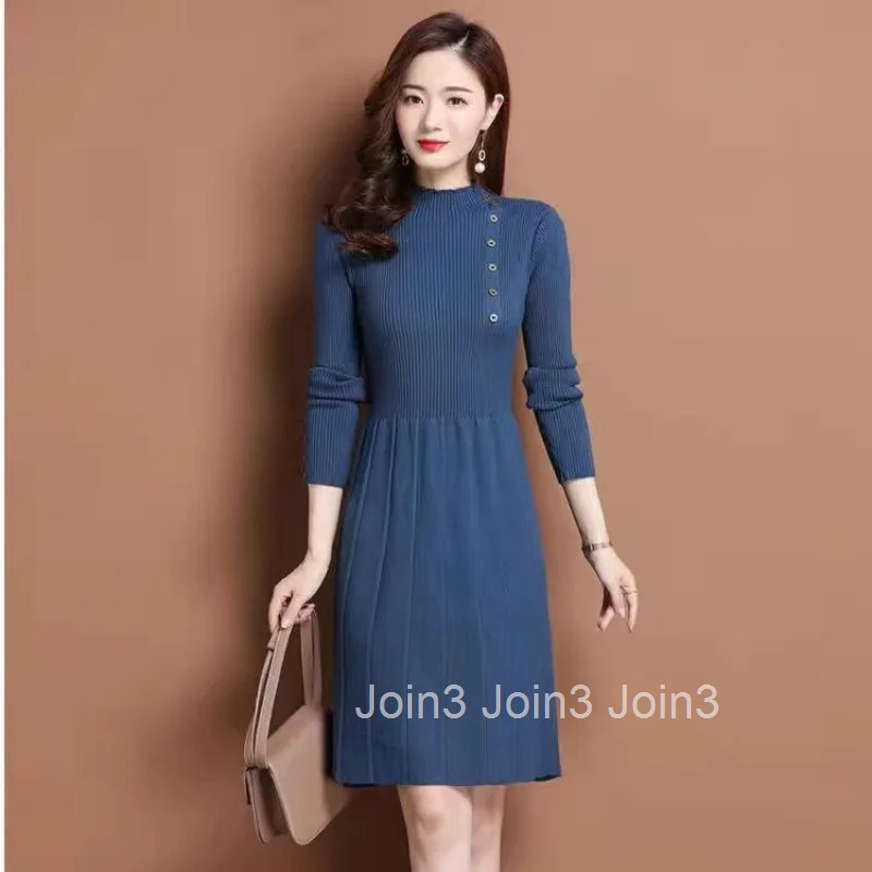 Black Long Crochet Maxi Knitted Evening Solid Clothes Turtleneck Beig Robe Dresses for Women Woman Dress Sleeve Cheap Casual Hot