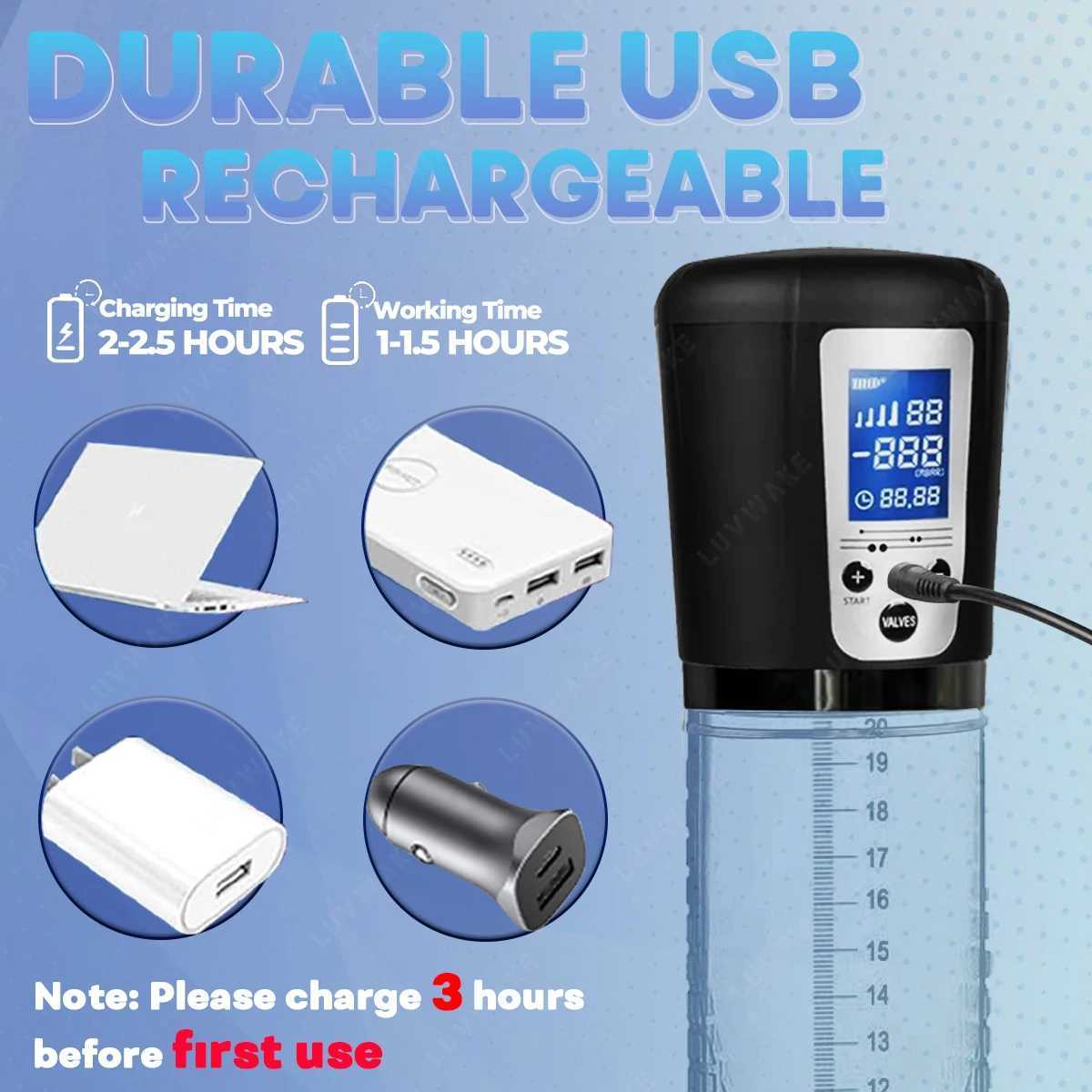 Electric Penis Vacuum Pump 4 Suction Male Penis Extender for Effective Enlargement Masturbation Automatic Cock Sucking Sex toys W250618