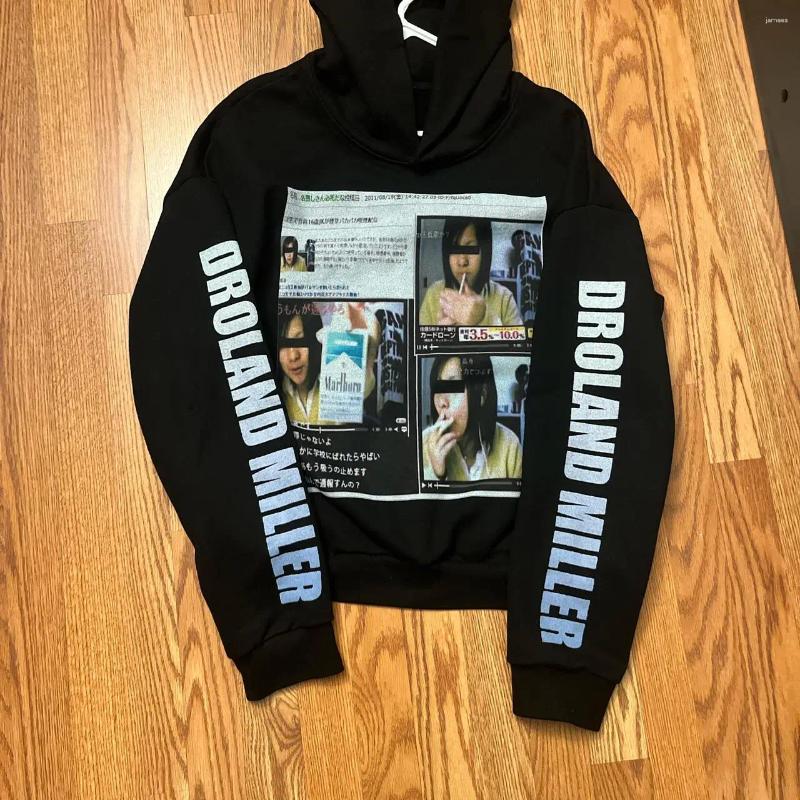 Men's Hoodies Vintage Drolandmiller Gothic Harajuku Women Goth Streetwear Tops Couples Sweatshirt Grunge Oversized Hoodie Clothes