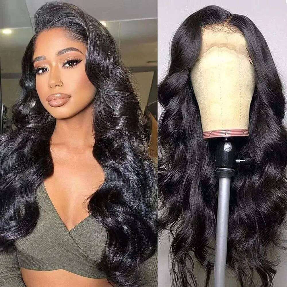 YKB Water Wave 30 34 Inch 5x5 Closure Wigs Human Hair Preplucked 180 Density Glueless 13x5 Lace Frontal Wig For Women