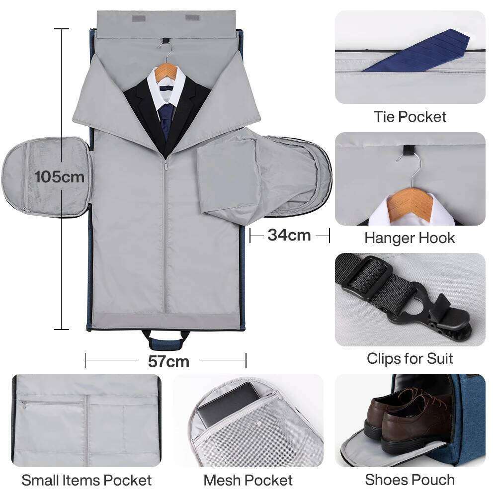 Mixi Multifunctional Convertible Garment Duffel Suit Storage Bag With Shoe Pouch Large Capacity Carry On Lage For Travel