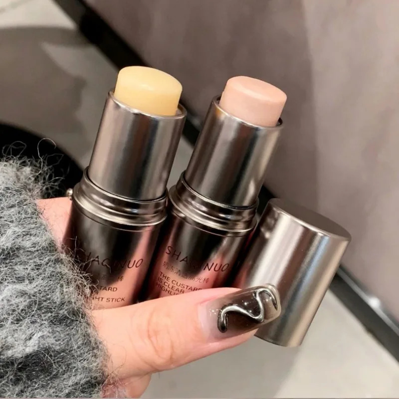 Face Highlight Stick Natural Brighten Moist Highlight Pudding Clear Shimmer Stick Water Shine Gel Highlight Pen Blush for Women 250618