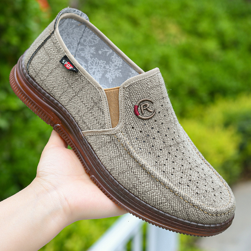 Old Beijing Cloth Men S Slip On Fashion Versatile Summer Mesh Casual Shoes Non Slip Wear Resistant Soft Sole Comfortable Lazy Shoes Ddmysaturn