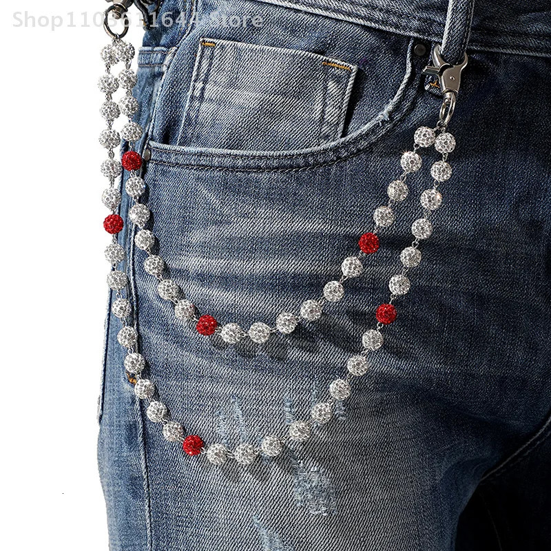 Hip-hop Pants Chains High-quality Ball Beads Waist Chains Simple Jeans Chain Fashion Pants Chain Clothing Accessories Gifts 250618