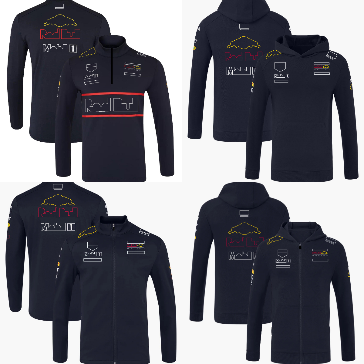 2025 F1 Racing Team Formula 1 Driver 1/4 Midlayer Tops Sweat New Season Race Full Zip Up Hoodie Men Women Jacket free shipping