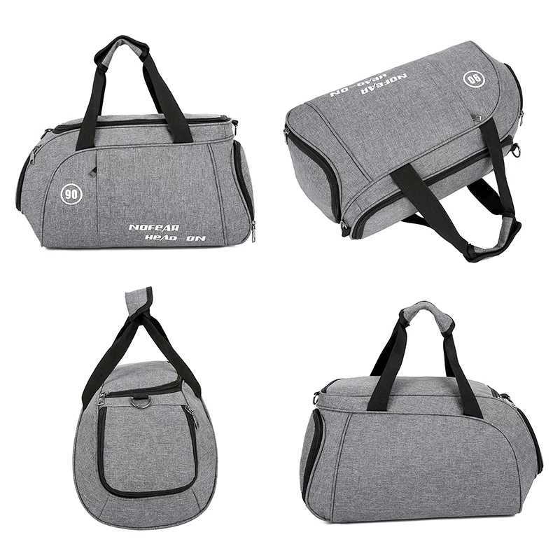 Custom Men Sports Bag Gym Bag Football Training Bag Waterproof Travel Bag Independent Shoe Bag Print Personalize Pattern W250618