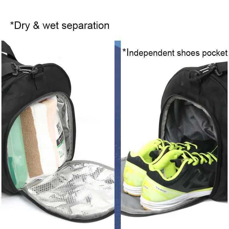 Inoxto Large Gym Bag Fitness Bags Wet Dry Training Men Yoga Shoes Travel Bag Shoulder Handbags Multifunction Work Swimming Bag W250618
