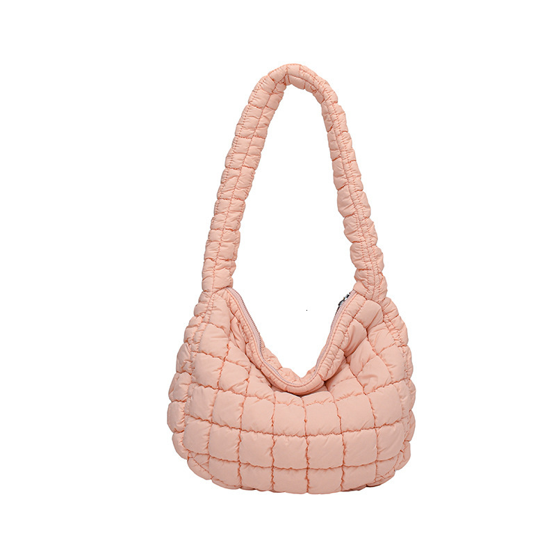 Free Shipping For Designers 2025 New Plaid Underarm Cloud Bag Niche High-end Single Shoulder Down Bag Women Large Capacity Pleated Luxury Bag Bubble B