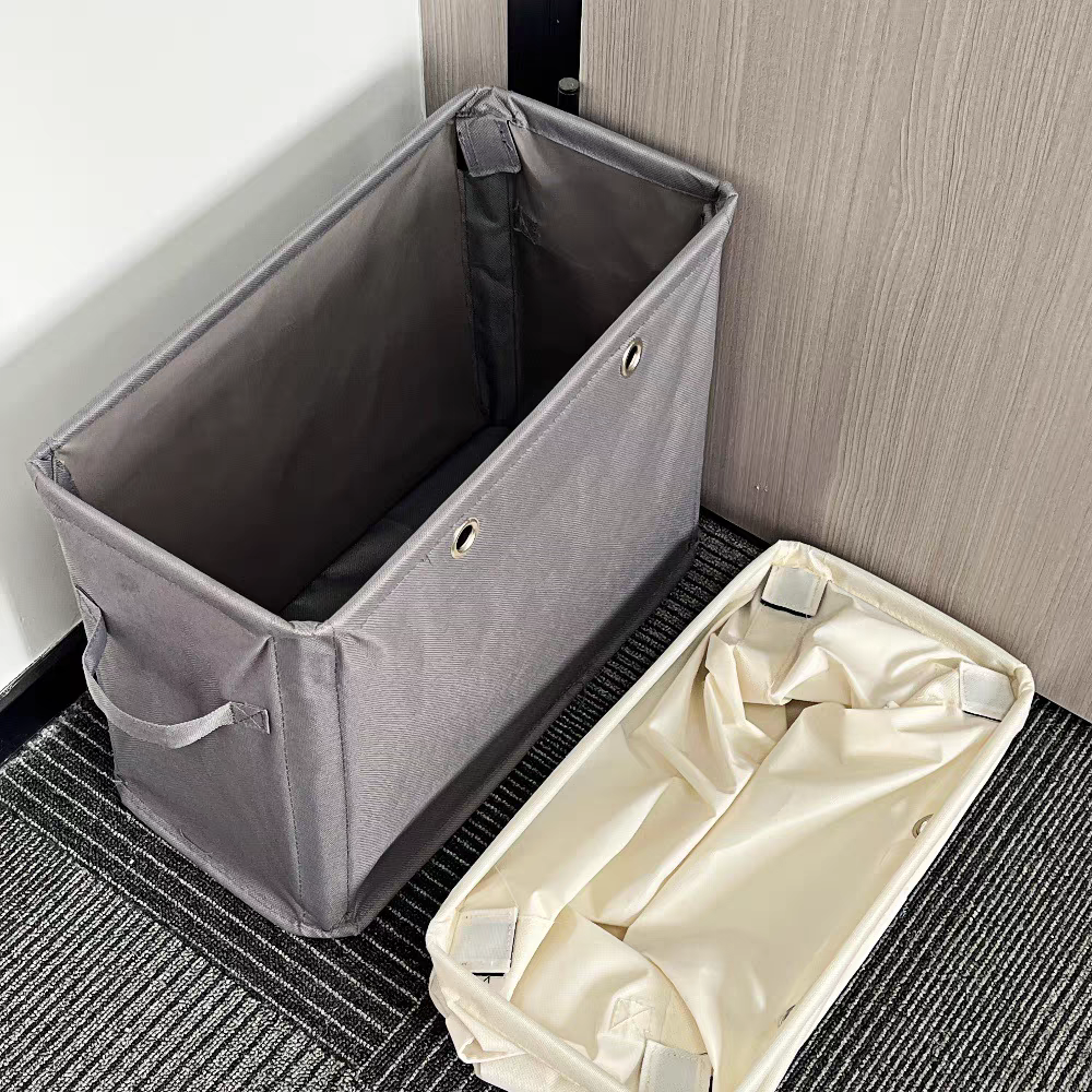 Square laundry basket cotton and linen dirty clothes basket foldable fabric laundry basket dirty clothes storage bucket factory direct sales