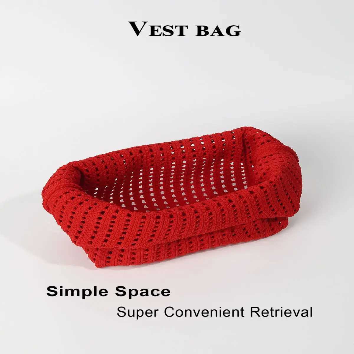 Handmade Knit Handbag Wen Mini Shoulder Bag Fem Casual Color Wide Stripe Plaid Tote Bag Student Cell Phone Package B250618