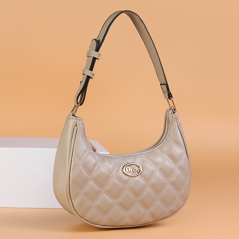Free Shipping 2025 New Designer Bag Solid Color Crescent Women's Armpit Shoulder Bag Casual Boutique Shopping Bag High-end Luxury Handbag