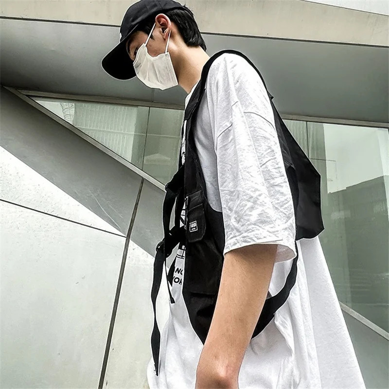 Multi Pockets Outdoor Tactical Techwear Cargo Vest Men Women Motorcycle Sport Punk Hip Hop Waistcoat 250617