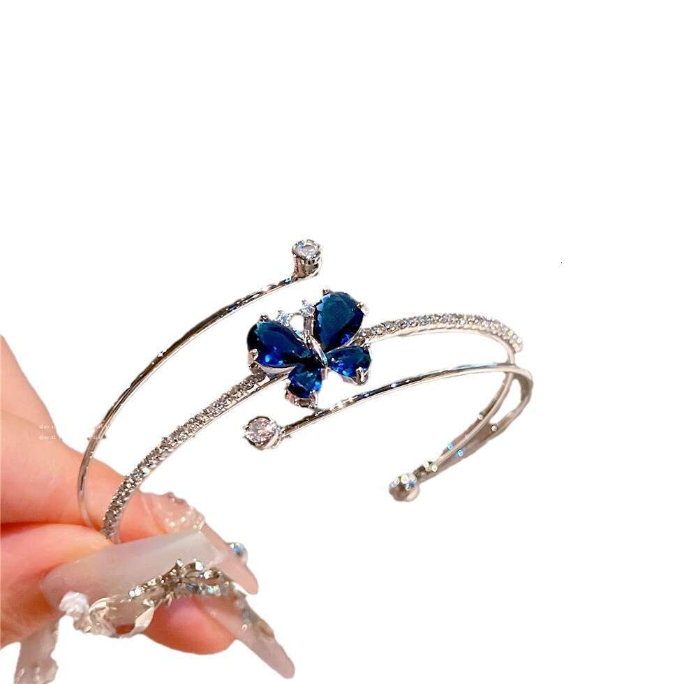 Cool 2024 JOJOACC Blue Small Butterfly Three-Layer Ancient Style New Bracelet