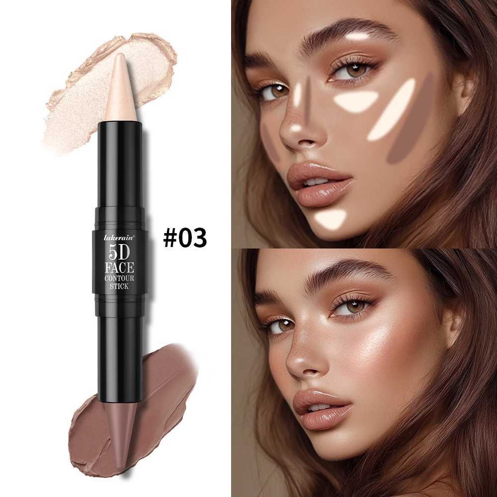 Double Head Highlight Pen Highlighter For High Nose Bridge Shadow V Face Foundation Contour Makeup Concealer Stick Cosmetics XJ250618