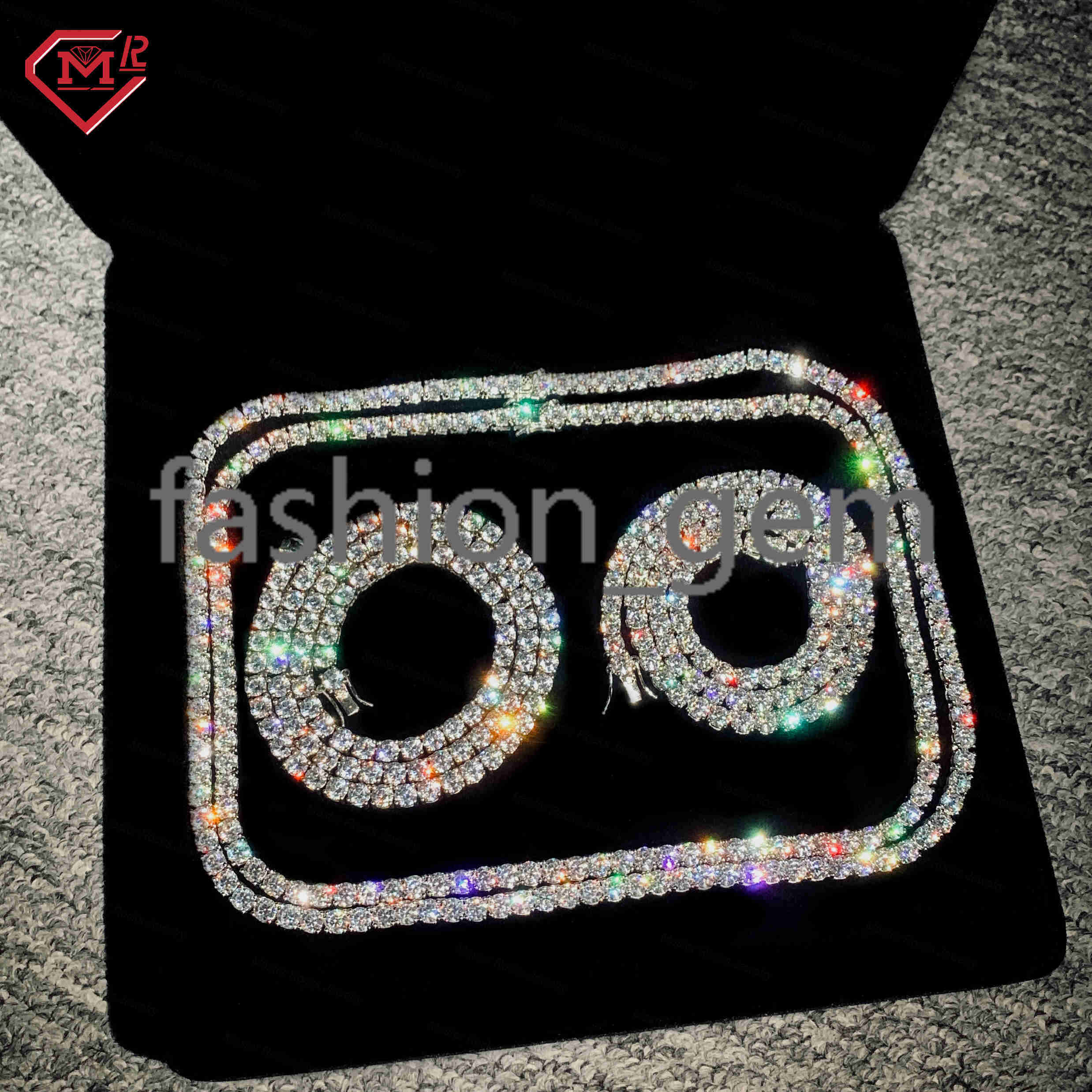 Fine Jewelry White Gold Tennis Chain Necklace Bracelet Hip Hop 925 Silver VVS Iced Out Moissanite Tennis Chain