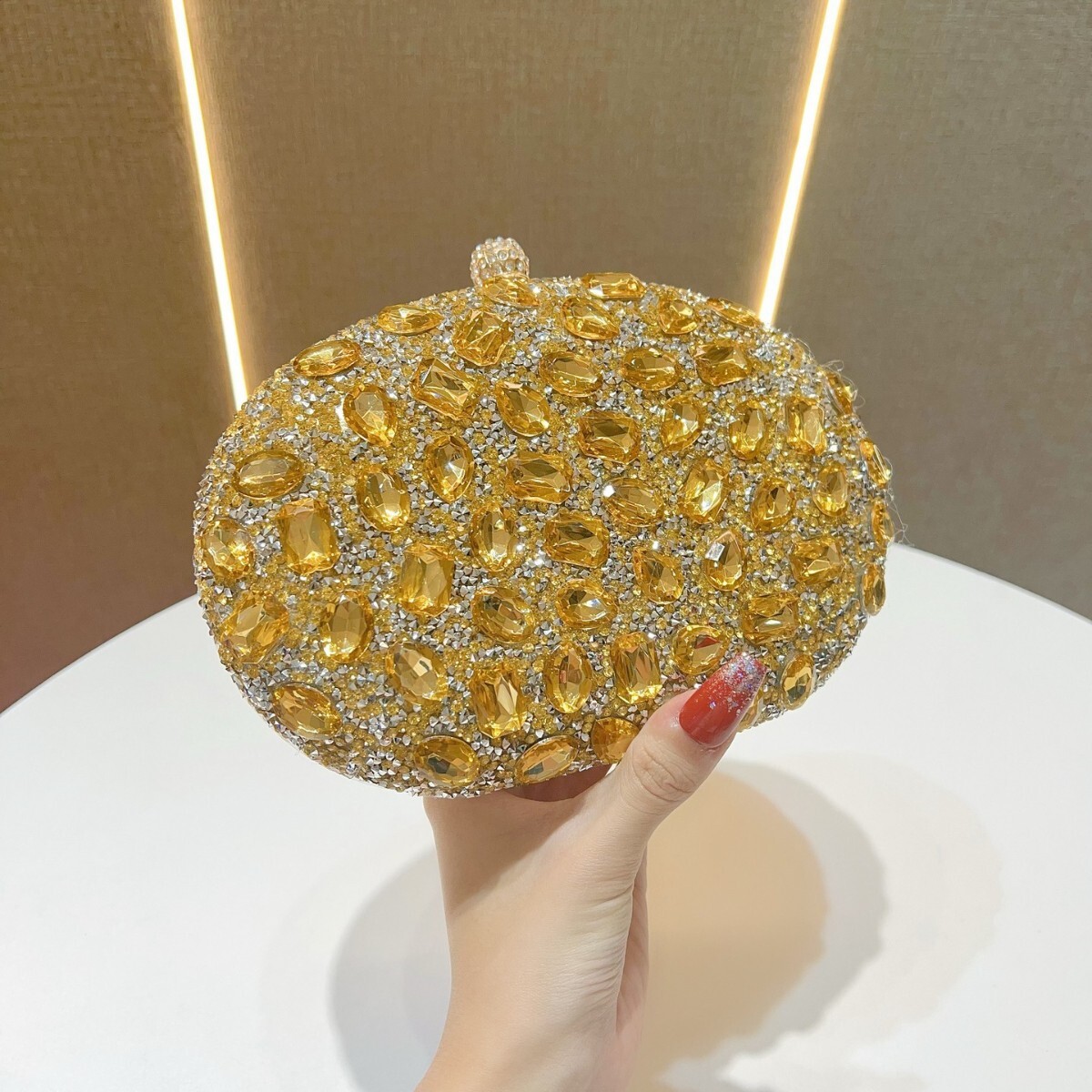 Free Shipping Designer's New Diamond Inlaid Evening Bag, Fashionable Banquet Women's Wallet, Luxury Bag, Handbag, Dress, Small Bag, All Diam
