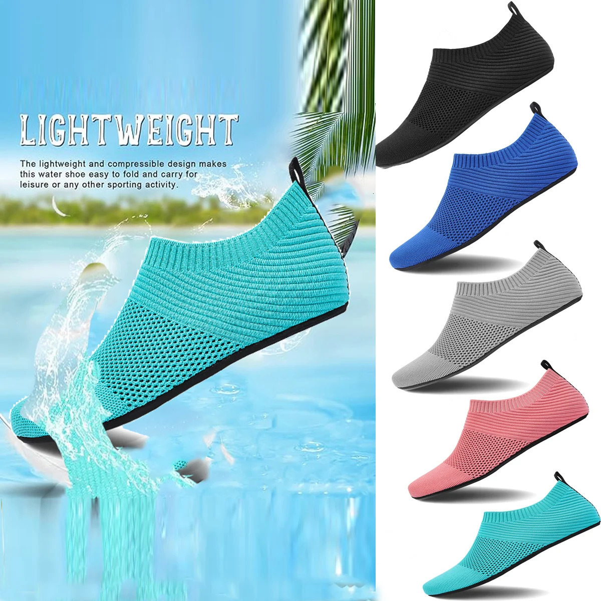 Womens Mens Water Shoes Barefoot Quick-Dry Aqua Socks for Beach Swim Surf Water Sport 250613