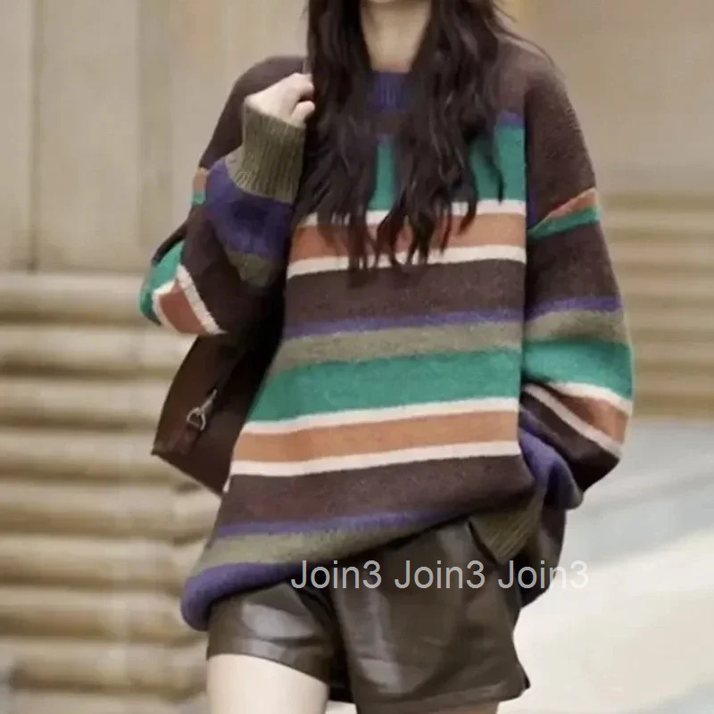 Long Sleeve Fashion 2025 Round O Neck Ladies Pullovers Basic Youthful Winter Light Casual Trend Womens Knit Sweater Fall Jumper