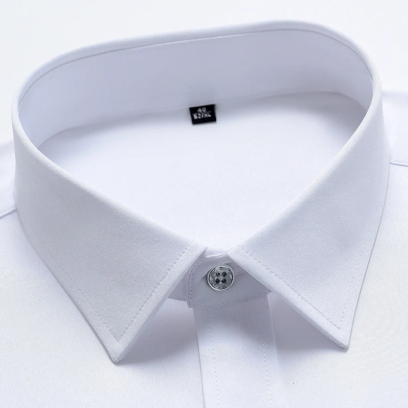 Mens Shirt Long Sleeve Stand-collar Mandarin Collar Single Patch Pocket Smart Casual Regular-fit Business Office Dress Shirts 250616