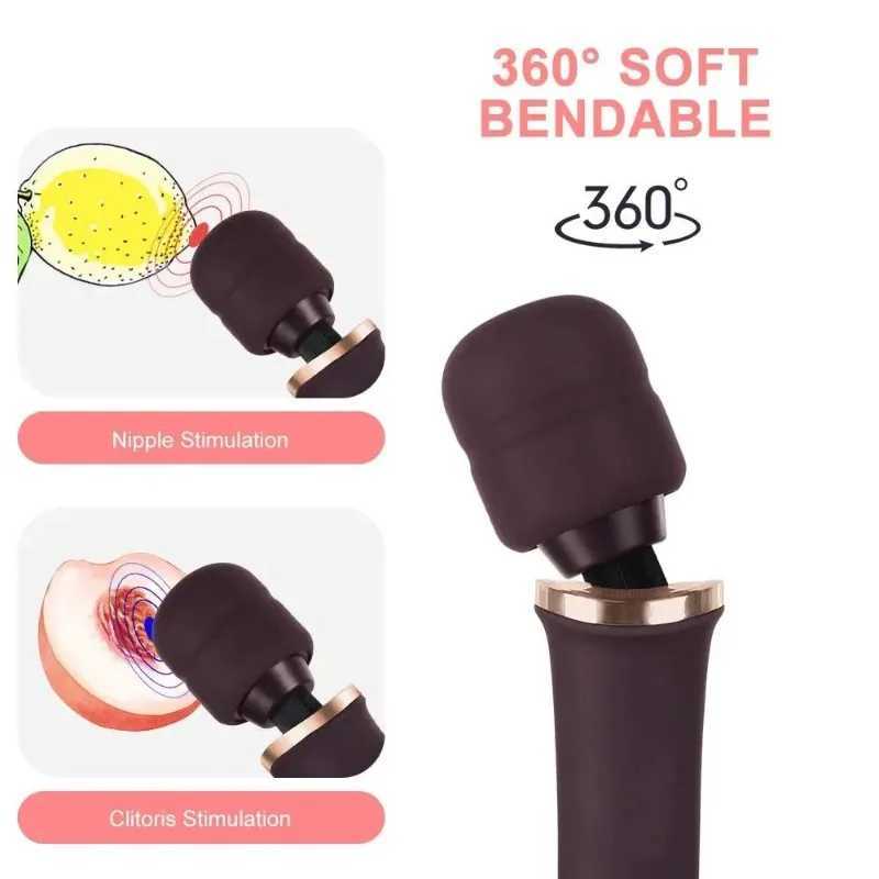 YUKUI Huge Magic Handheld Massager Wand Clitoris Stimulation for Women Big Size AV Stick 10 Speed Vibrator Foreplay Adult Toy 18 XJ250618