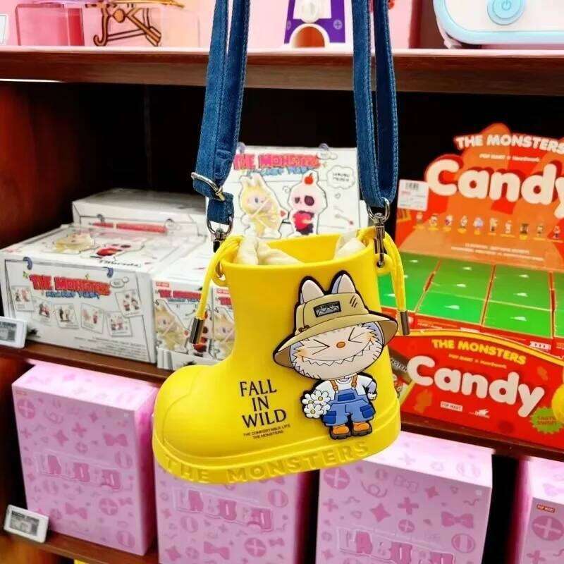Original Labubu Rain Boots The Monsters Spring Wild At Home Series Kawaii Crossbody Bag Girl Birthday Surprise Gift