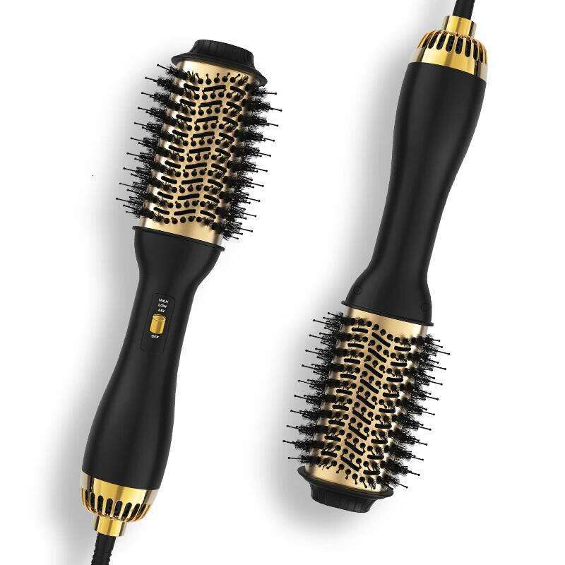 LISAPRO Elegant Black Golden Hot Air 2.0 One Step Hair and Styler Volumizer Multifunctional Blow Dryer Brush