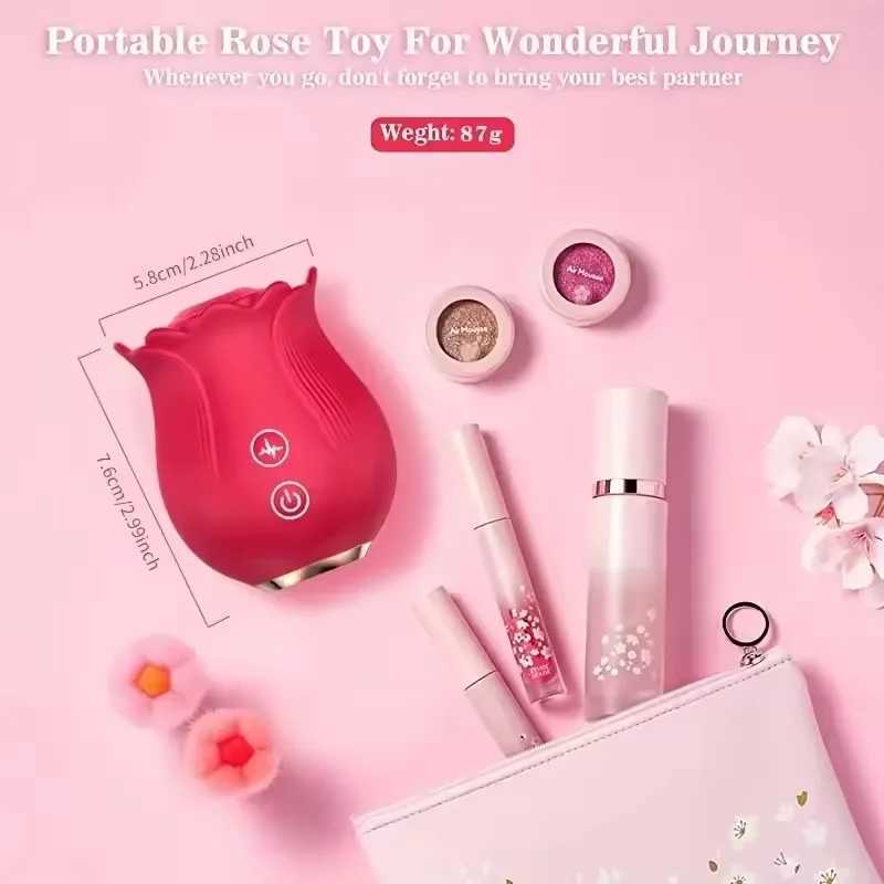 Rose G Spot Vibrator Female Powerful Sucking Clitoris Stimulator Vacuum Suction Nipple Massager Masturbation Sex Toys for Women XJ250618