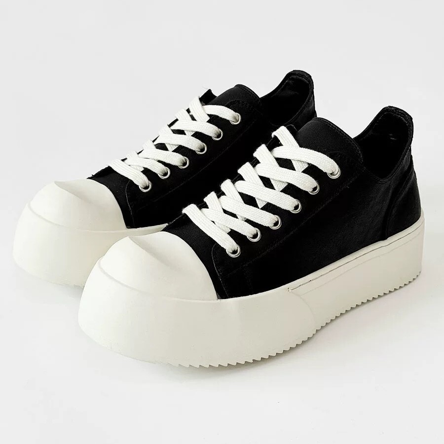 Minimalist Chunky Sneakers Trendy Men S High Casual Shoes Street Milky Thick Soled Leather Commuter Casual Derby Shoes Trend Ddmysaturn