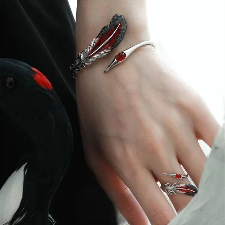 Elegant New Chinese Style Original Minimalist Design - Spirit Crane Floating Life Bracelet with Crane Motif - High-End Sweet-Cool Handcuff