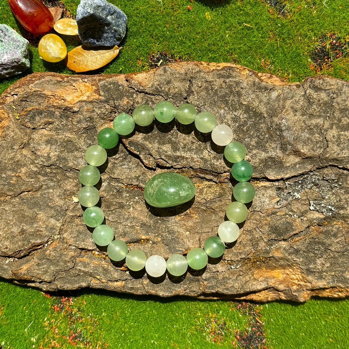 1pcNatural Stone Green Aventurine Beaded Bracelet for Men Women Positive Symbolizing Prosperity Wealth and Abundance Per 250613