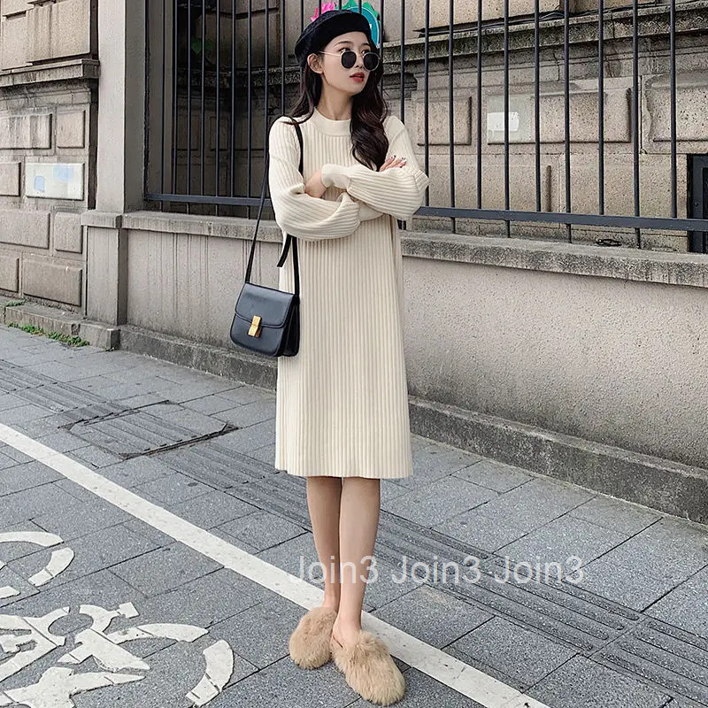 Turtleneck Female Dress Robe Clothing Evening Crochet Green Womens Dresses Long Maxi Knit Korean Fashion A Line Retro Vintage