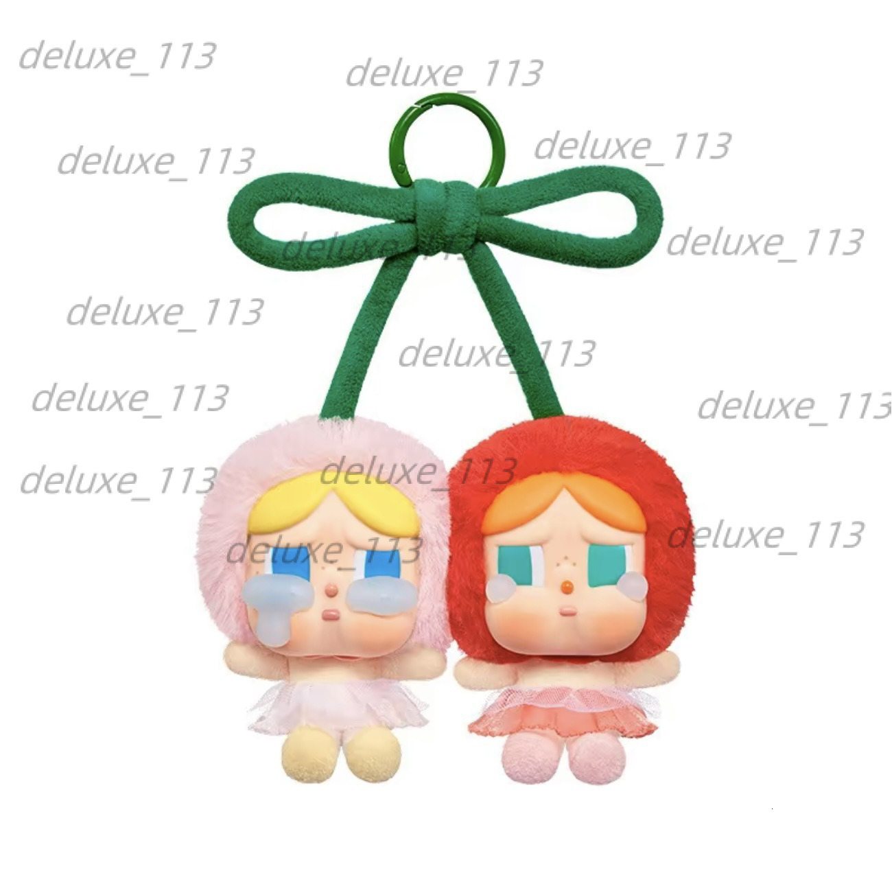 POP MART CRYBABY Cherry Crying Doll Cupid Tears Plush Bag Pendant Keychain Blind Box Toy