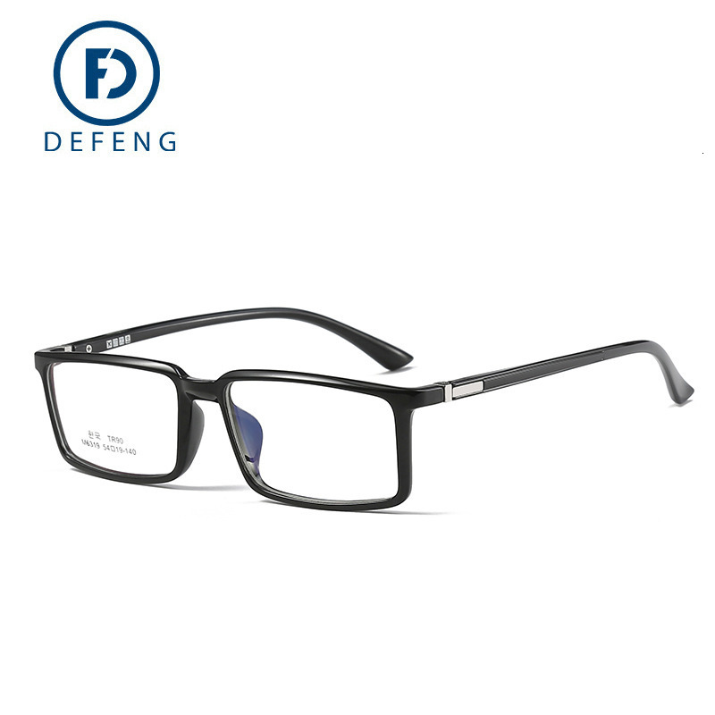 Defeng M6319 New Memory Lightweight TR90 Non-Prescription Glasses for Men Artistic Square Frame Prescription Glasses Frame for Women Business Style 23