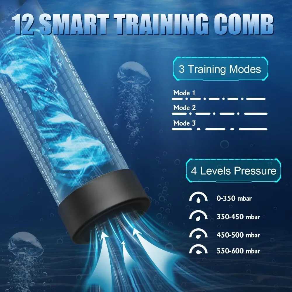 Electric Penis Pump Sex Toy for Men Masturbator IPX7 Waterproof Adult Male Penis Enlargement Vacuum Pump Penile Enhancer Exerciser W250618